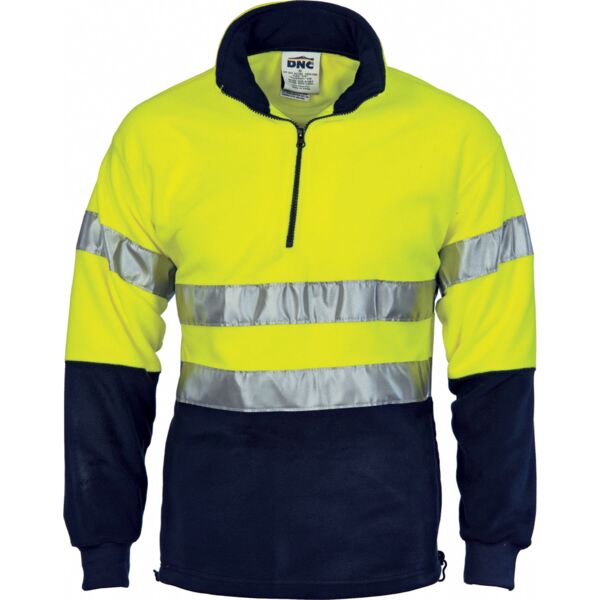 HiVis Two Tone 1/2 Zip Polar Fleece with CSR R/Tape Thumbnail