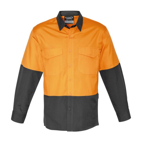 Mens Rugged Cooling Hi Vis Long Sleeve Shirt Thumbnail