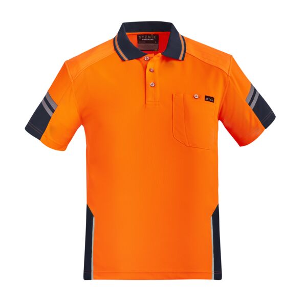 Mens Hi Vis Reinforced Squad Short Sleeve Polo Thumbnail